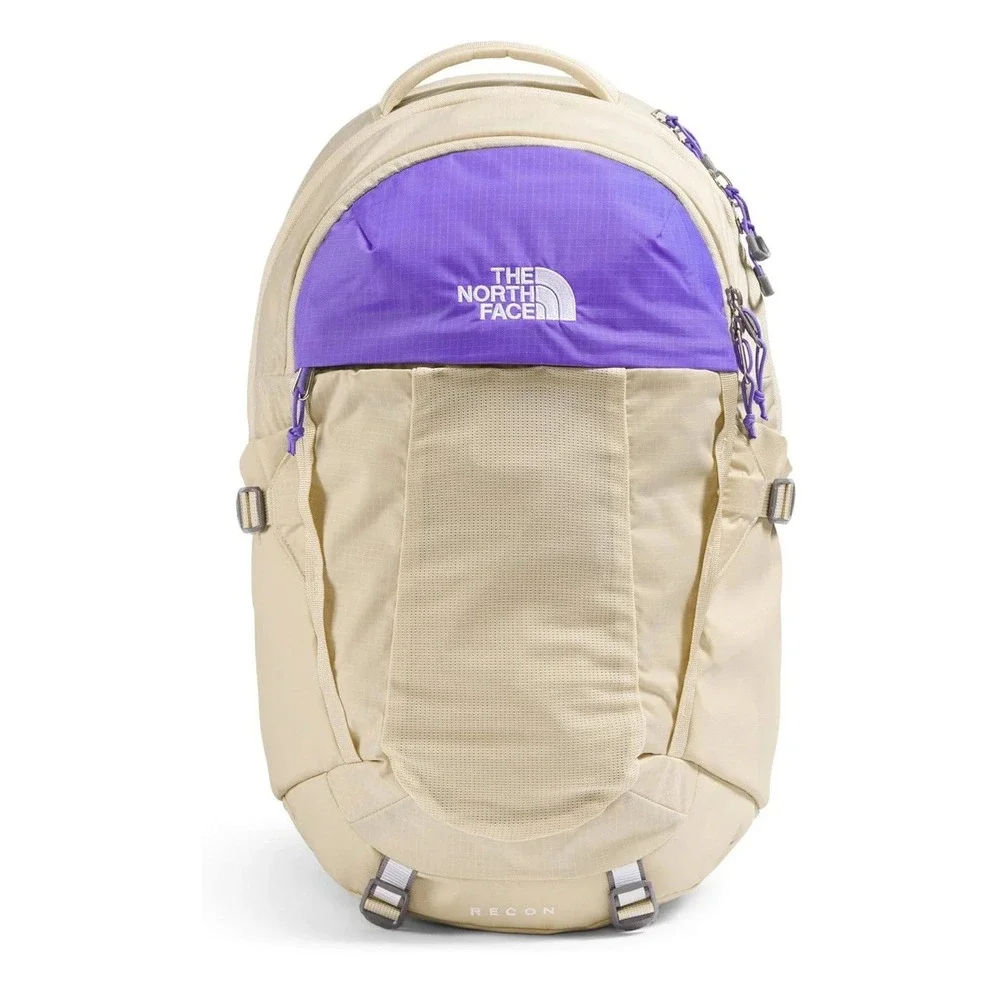 The North Face Recon Backpack Gravel Lupine Beige Purple Laptop Bag NF0A52SH